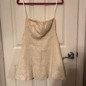 Cream strapless dress
